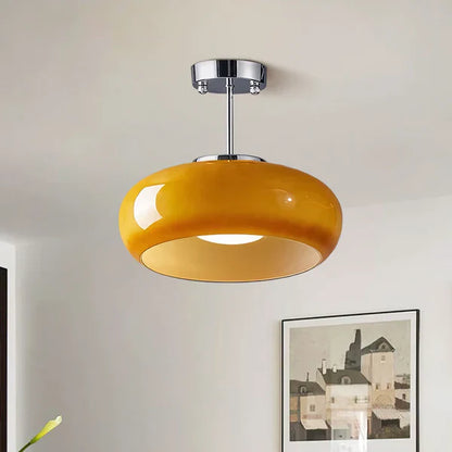 Bauhaus-Deckenleuchte aus Glas