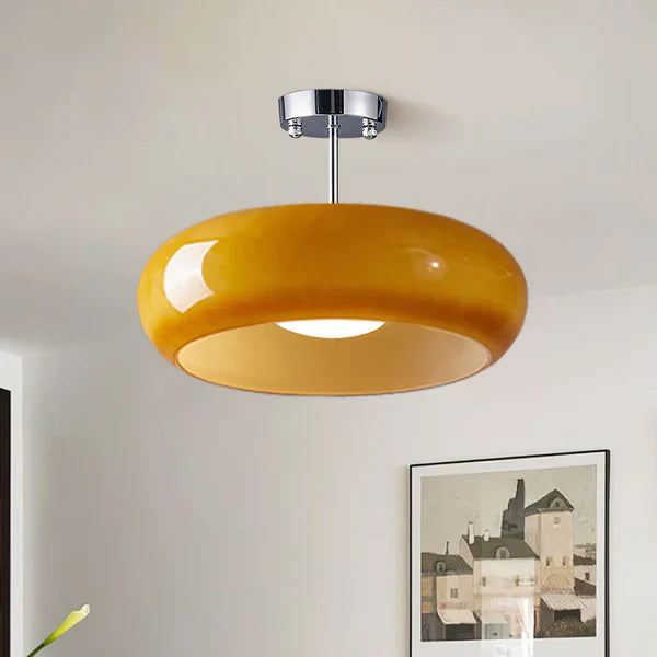 Bauhaus-Deckenleuchte aus Glas
