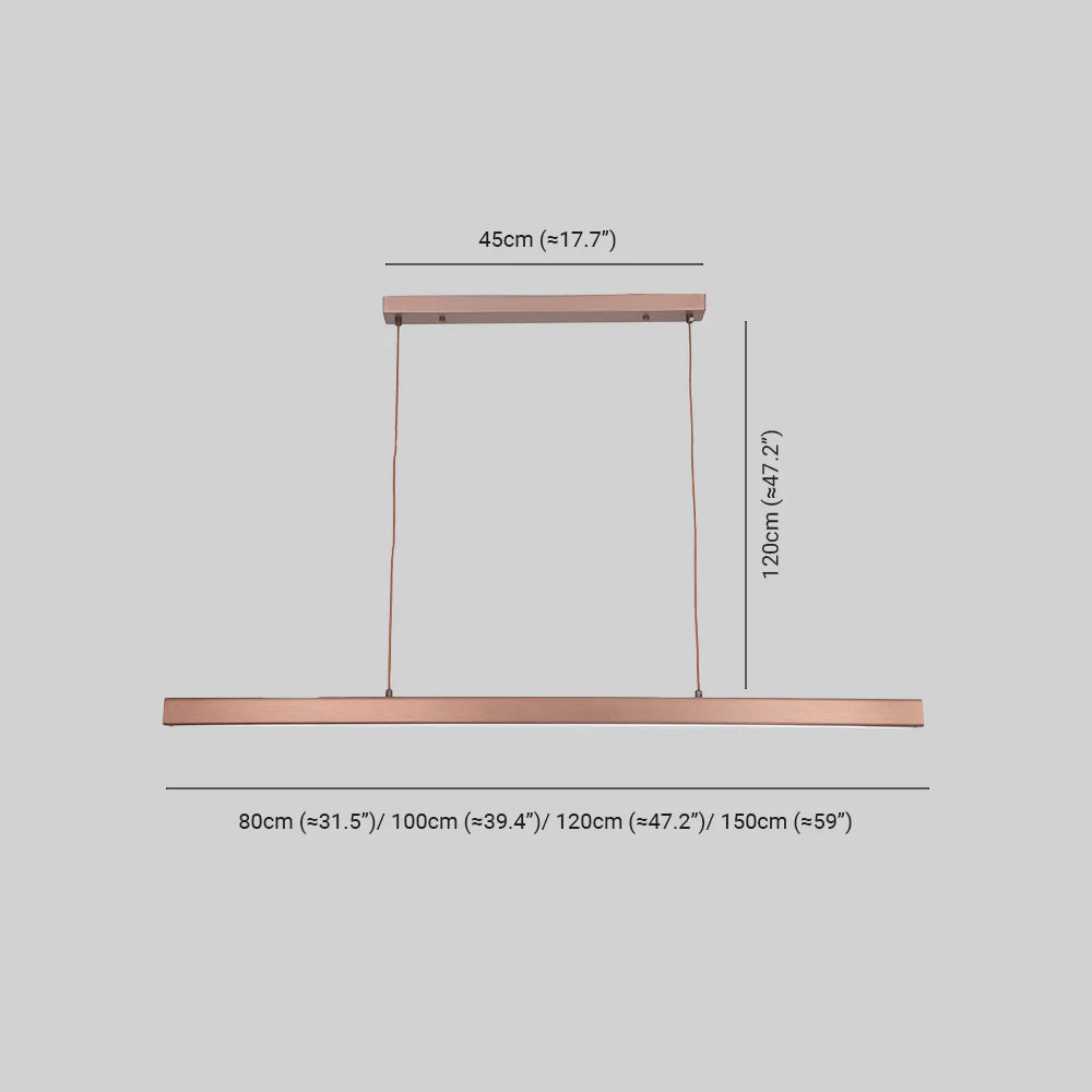 Moderne lineare LED-Pendelleuchte