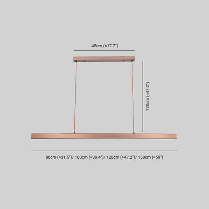 Moderne lineare LED-Pendelleuchte