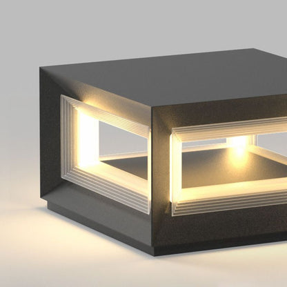 Moderner LED-Würfel Außenpfostenleuchte