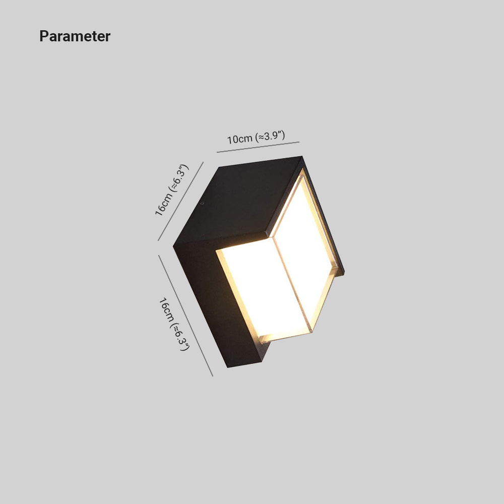 Geometrische LED-Außenwandleuchte