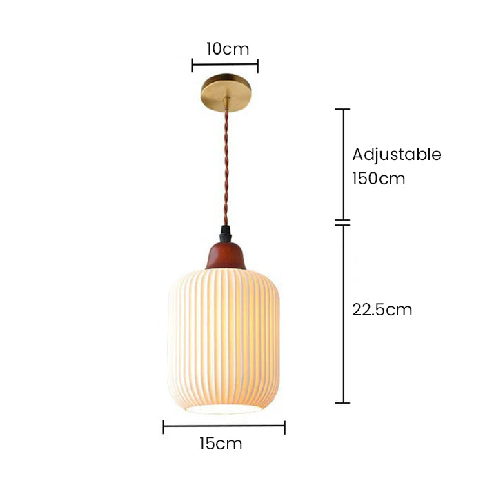 Handgefertigte weiße Keramiklampe