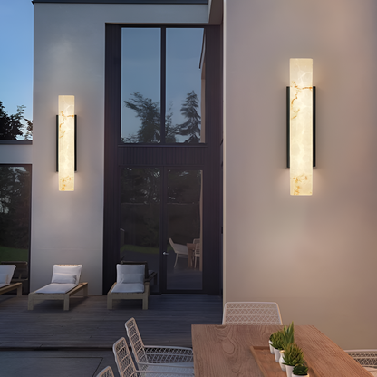 Steinleuchte für Außenwände