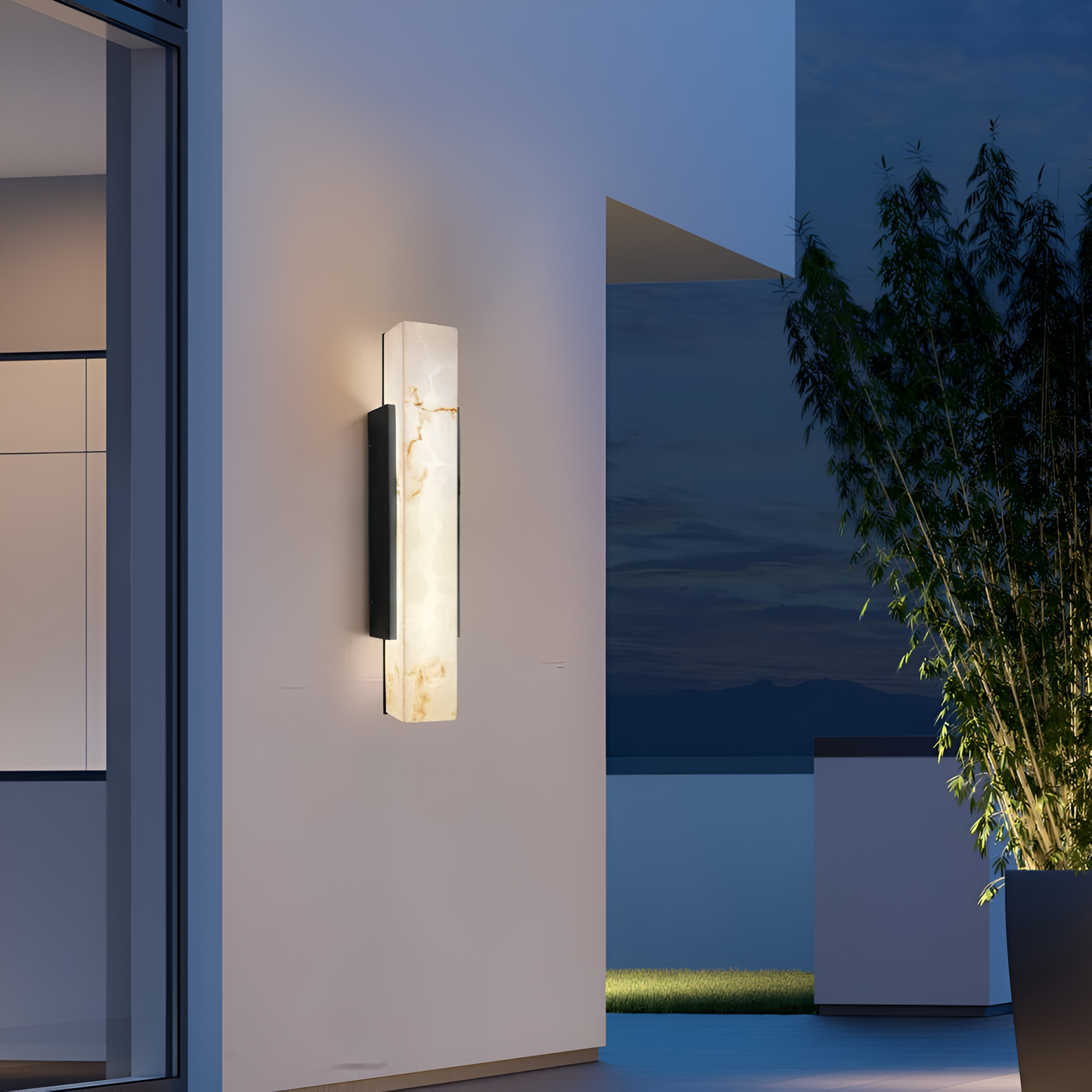 Steinleuchte für Außenwände