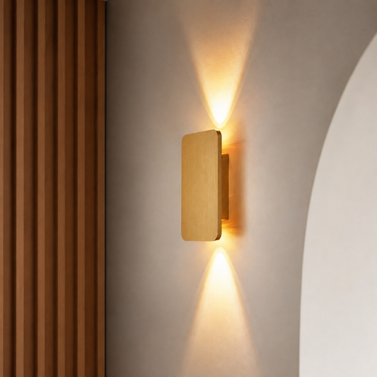 Rechteckige Metall-LED-Wandleuchte
