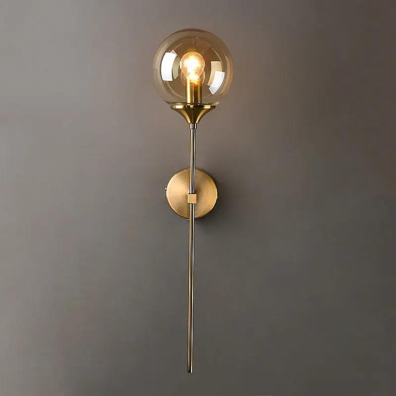 Velmira Wandleuchte mit Glaskugel im Mid-Century-Stil
