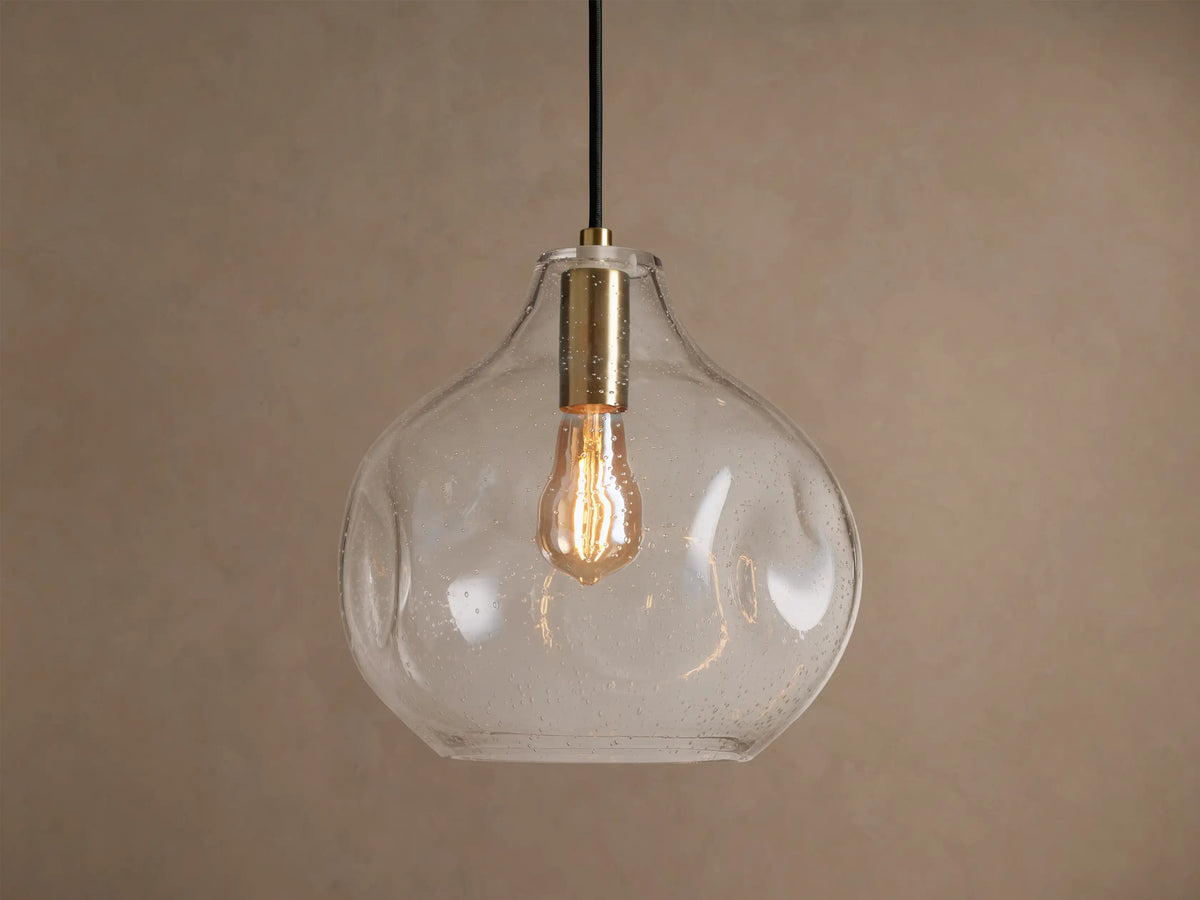 Pendelleuchte mit gesprenkeltem Glasschirmreg;