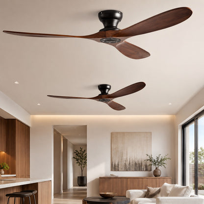 Deckenventilator mit drei Holzflügeln
