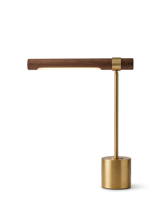 Pravena Mid-Century-Messing-Tischlampe