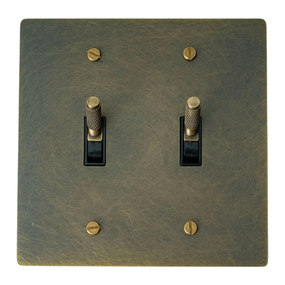 Esmerow Vintage Messing-Rändel-2-Gang-Kippschalter