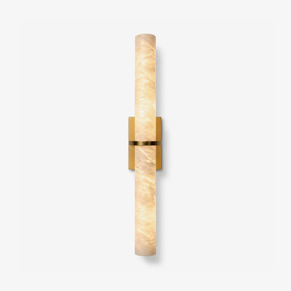 Schlanke Wandleuchte mit Alabasterstab