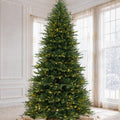 Skovra Klassischer PE/PVC-Weihnachtsbaum, 12 ft, vorbeleuchtet