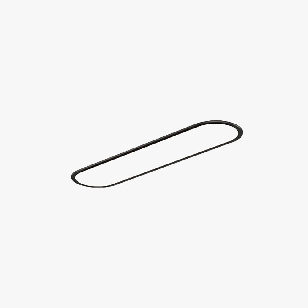 Ovale minimalistische Metalldeckenleuchte Ovalis
