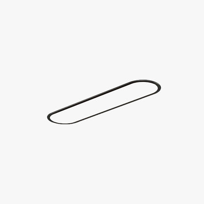 Ovale minimalistische Metalldeckenleuchte Ovalis