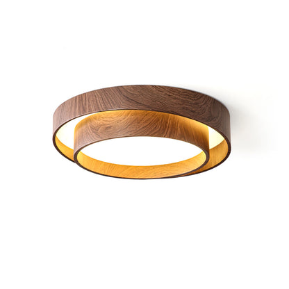 Deckenleuchte „Walnuss-Spiralring“