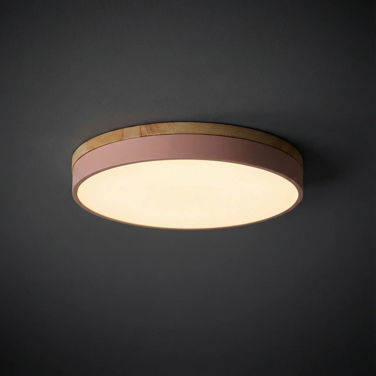 Dimmbares Deckenlicht mit Holzpaneel