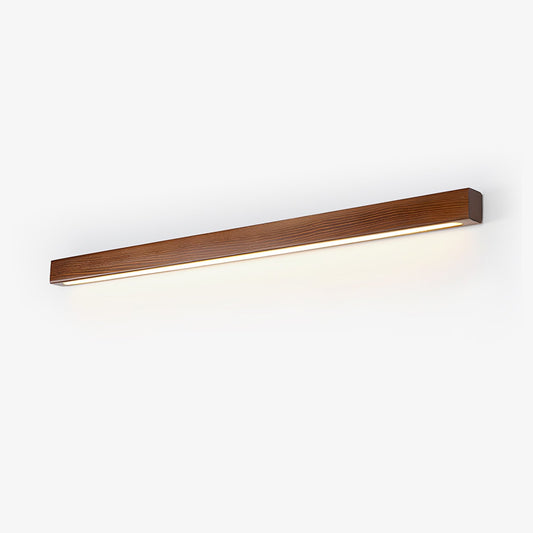 Schlanke lineare Wandleuchte aus Holz