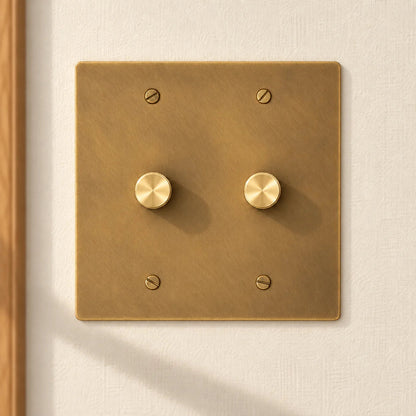 Bellardo Vintage-Messing-Drehdimmer, 2-fach