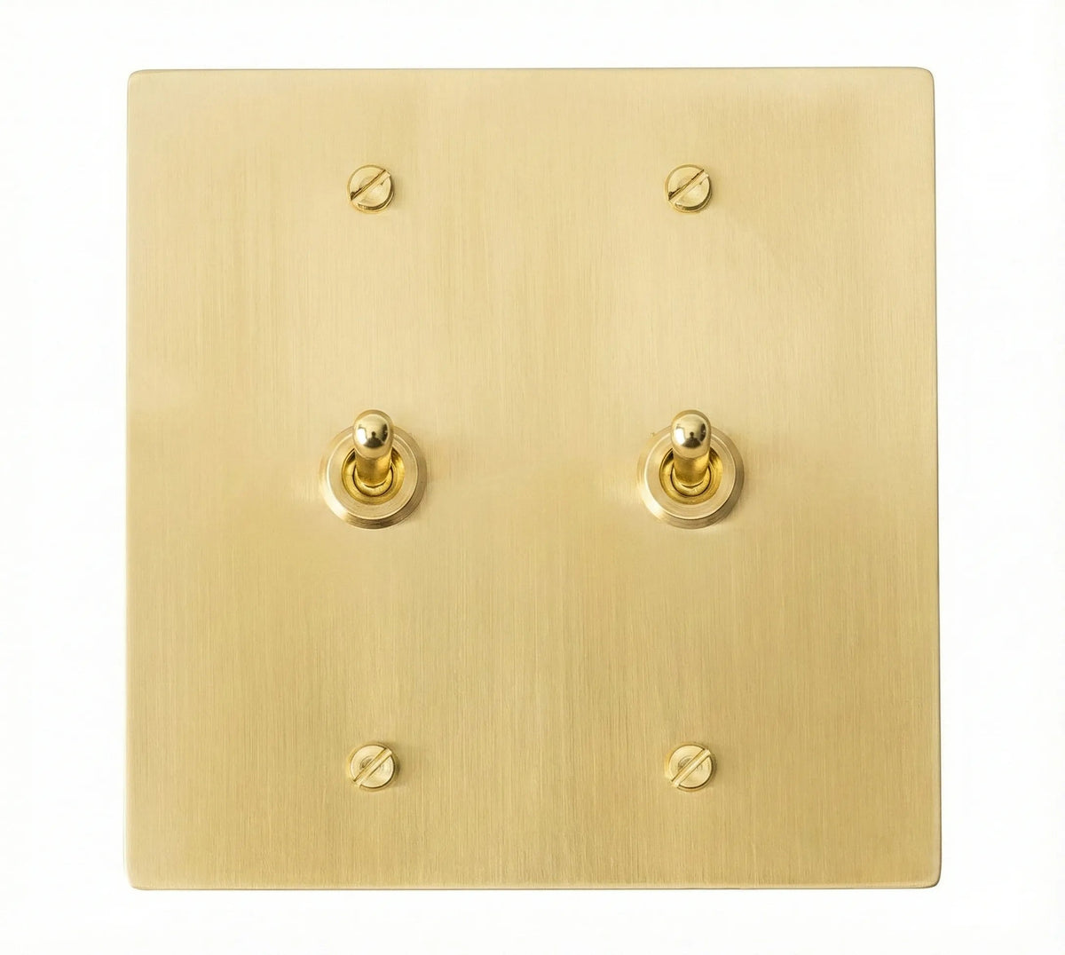 Aldrevo Vintage Messing-Doppelschalter mit Kippschaltern