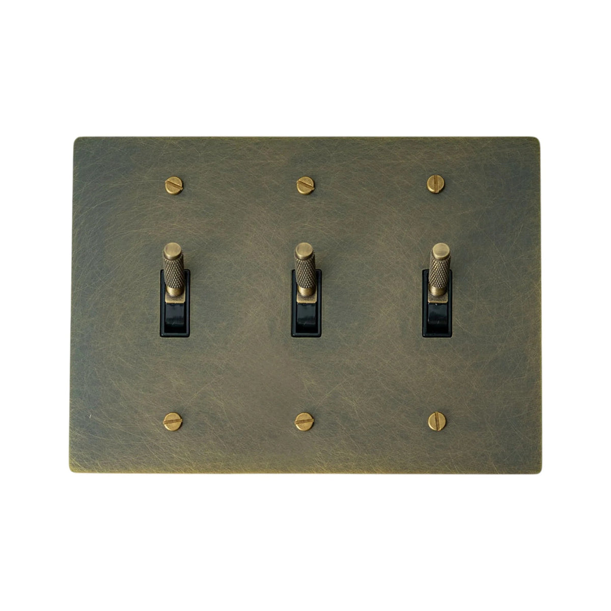 Ebrona Vintage Messing-Rändelkippschalter mit 3 Gängen
