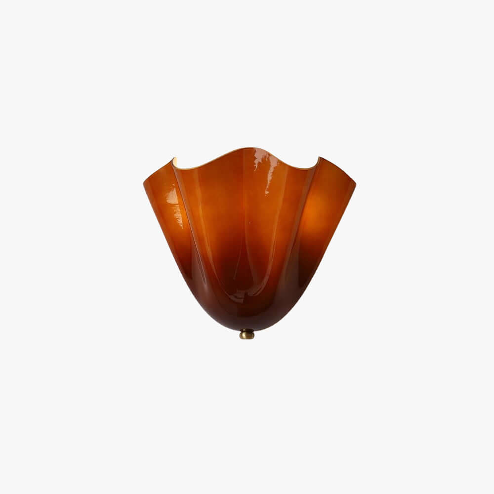 Wandleuchte aus Drapé-Glas