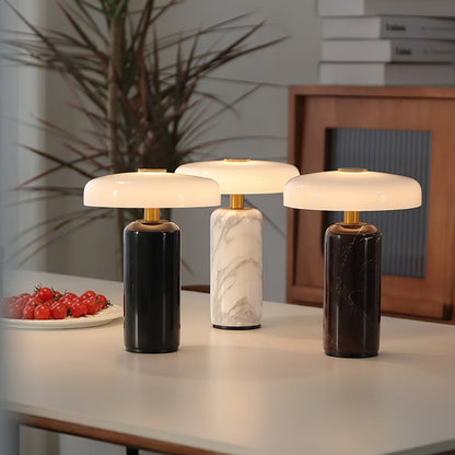 Vestara Art-déco-Marmor-Tischlampe