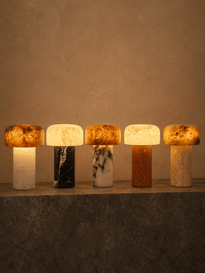 Brenvale Wabi-Sabi-Travertin-Tischlampe