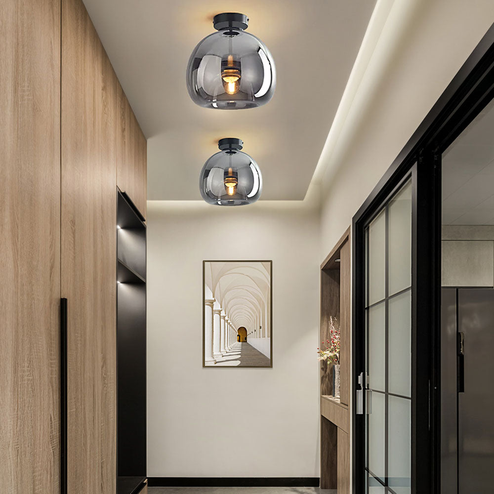 Velsora moderne Deckenleuchte aus Kupfer und Glas