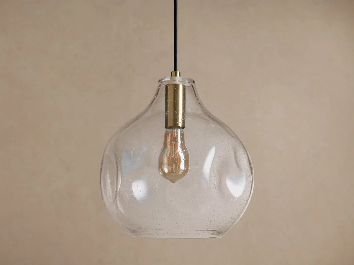 Pendelleuchte mit gesprenkeltem Glasschirmreg;
