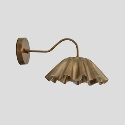 Ruffora organische Wandleuchte aus Messing in Blumenform