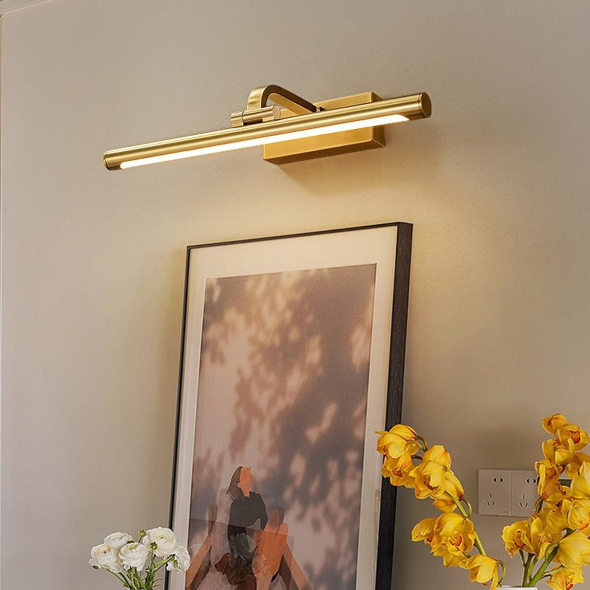 Verstellbare goldene Bilderleuchte