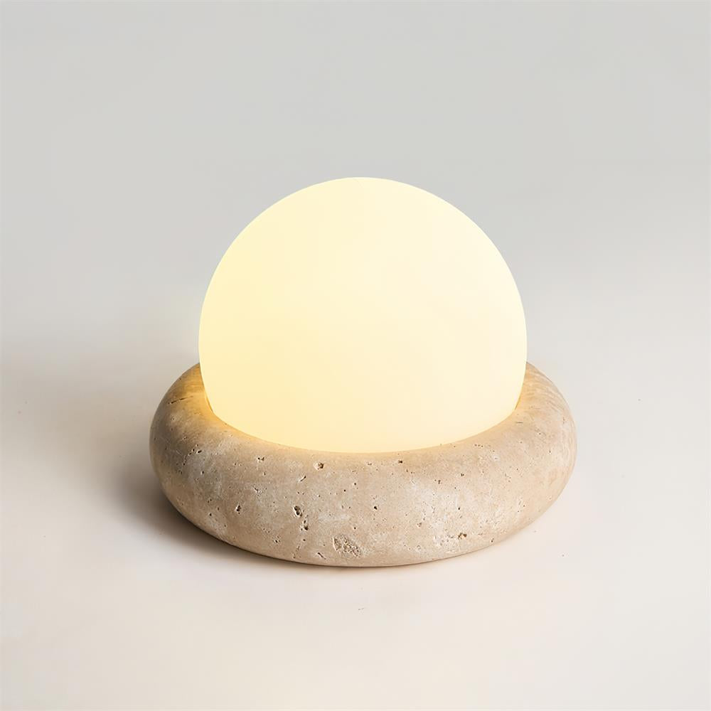 Orlando Wabi-Sabi-Travertin-Tischlampe