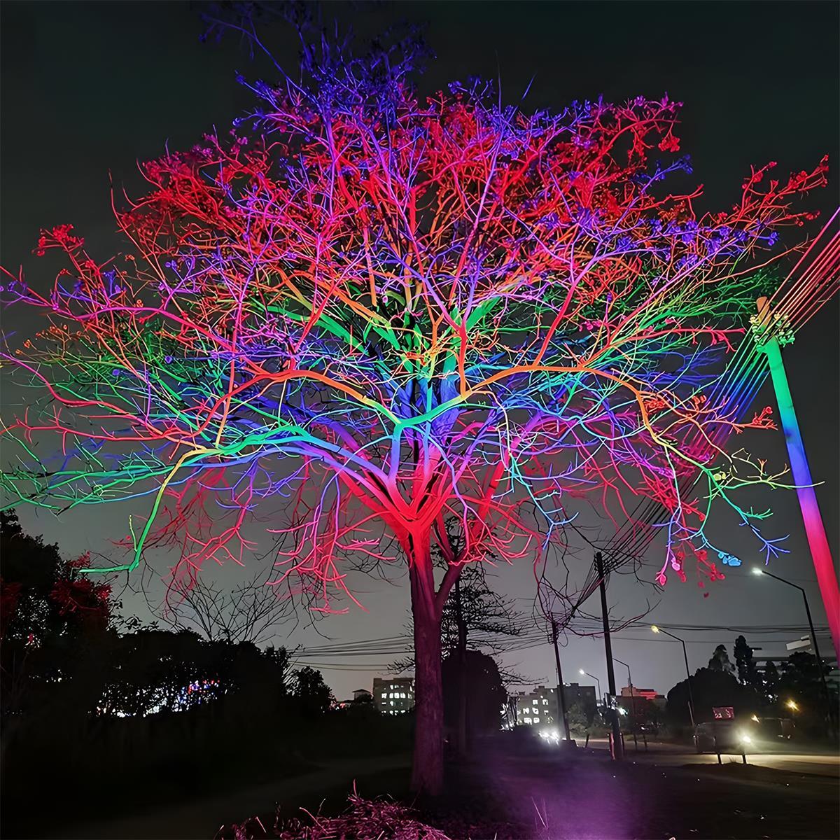 Chromara industrieller RGB-Landschaftsstrahler aus Aluminium