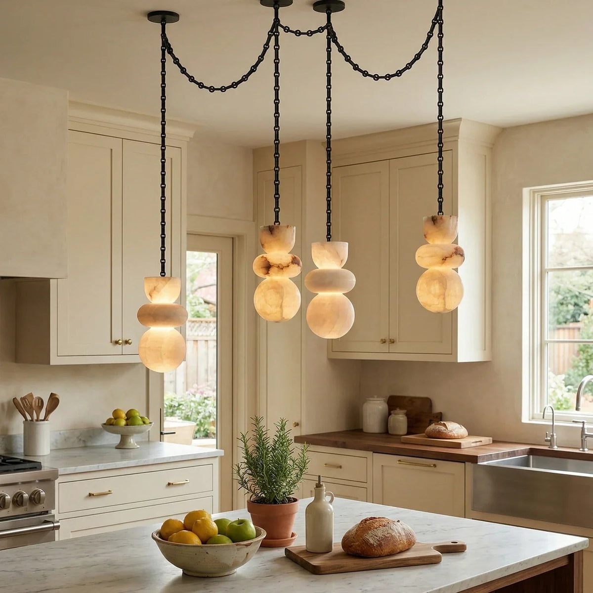Alabasterstein-Kaskadenleuchter