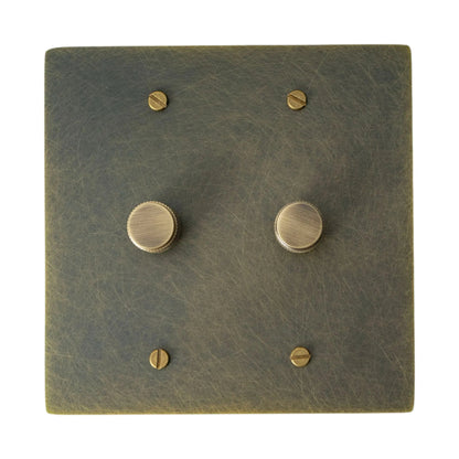 Bellardo Vintage-Messing-Drehdimmer, 2-fach