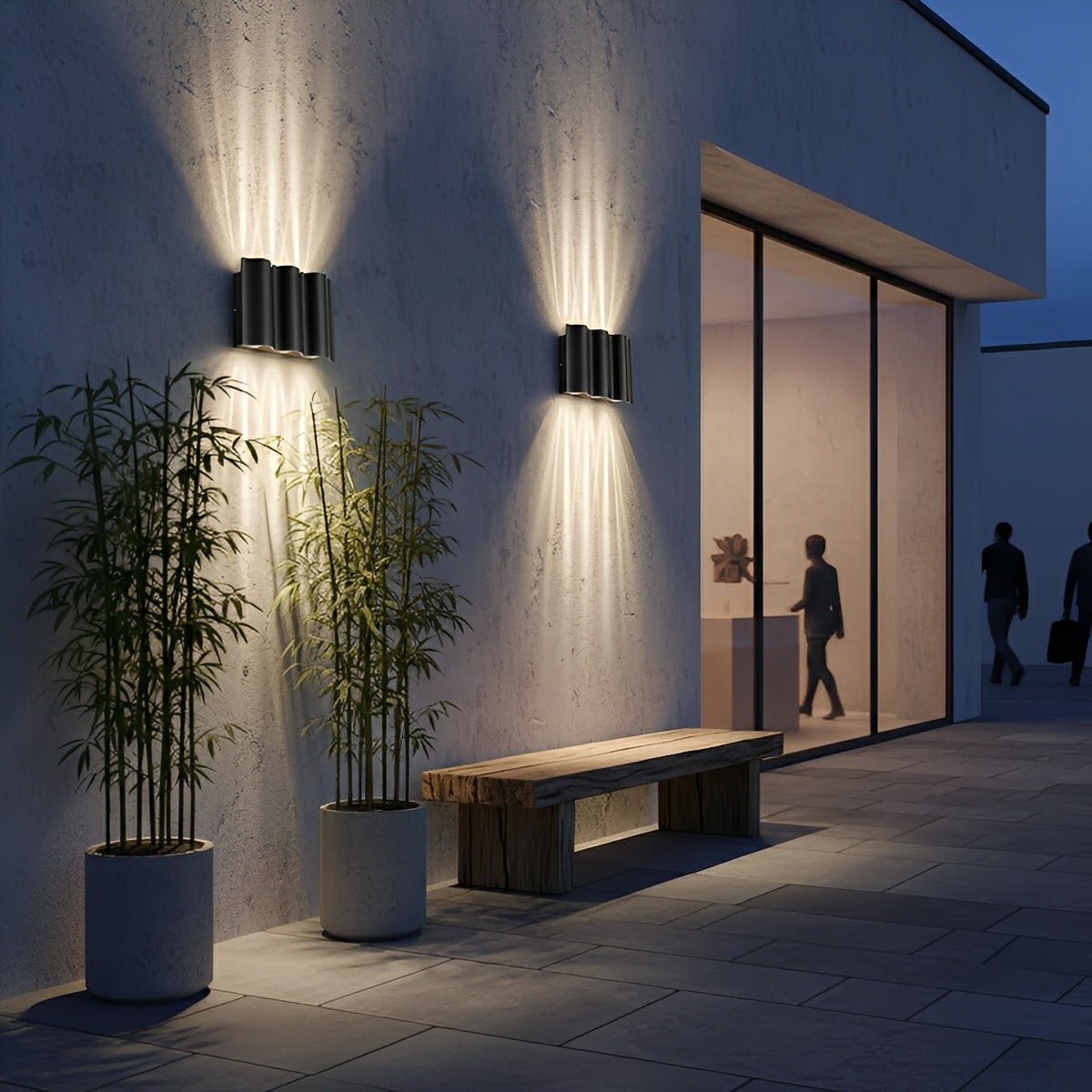 Ondaria Wave Aluminium-Wandleuchte mit Up- und Downlight
