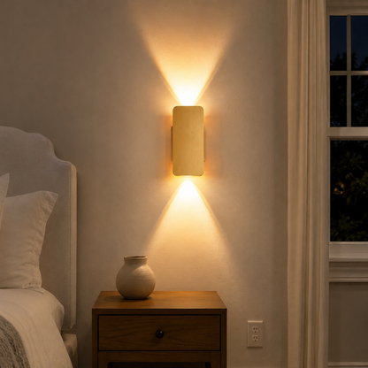 Rechteckige Metall-LED-Wandleuchte
