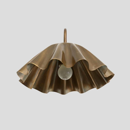 Ruffora organische Wandleuchte aus Messing in Blumenform