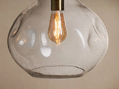 Pendelleuchte mit gesprenkeltem Glasschirmreg;