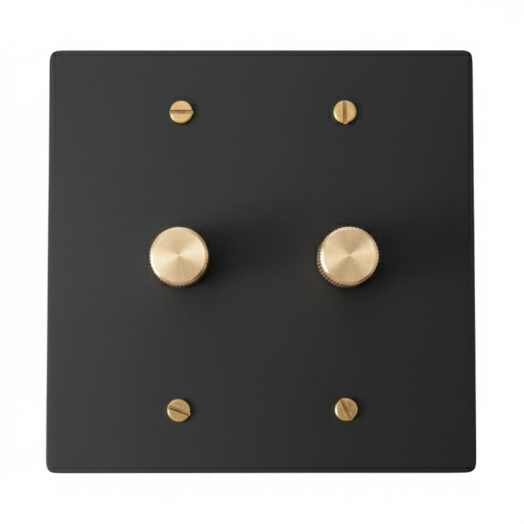 Bellardo Vintage-Messing-Drehdimmer, 2-fach