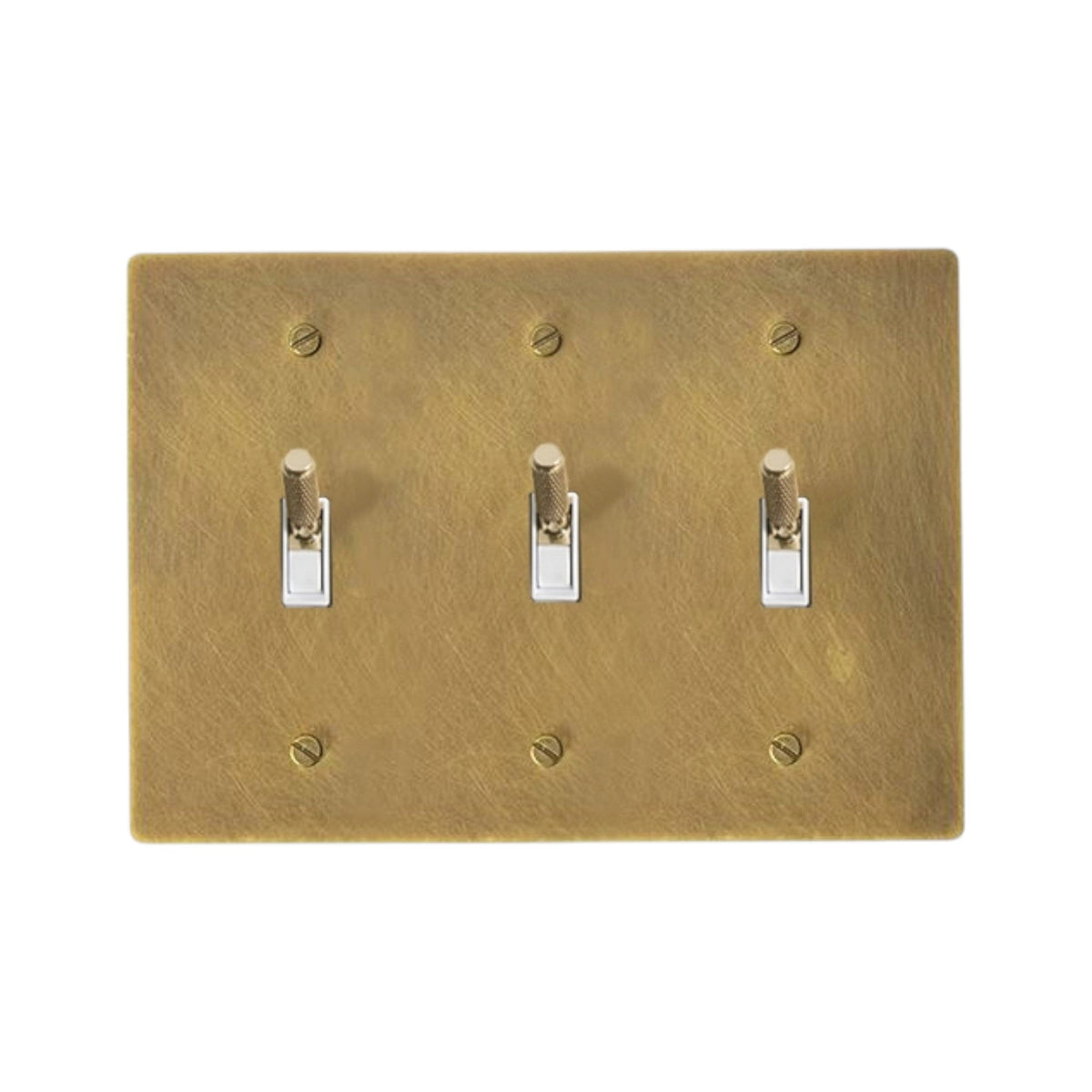 Ebrona Vintage Messing-Rändelkippschalter mit 3 Gängen