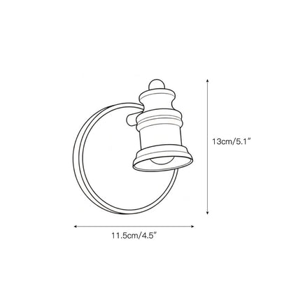 Wandleuchte mit linearem Messingstrahler