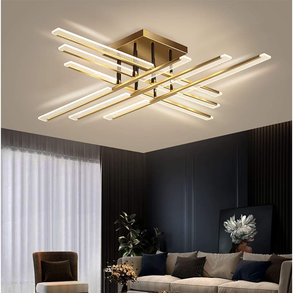 Goldene lineare Deckenleuchte