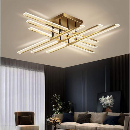 Goldene lineare Deckenleuchte