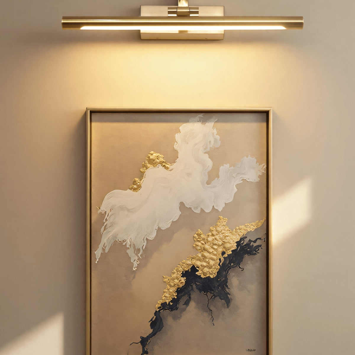 Verstellbare goldene Bilderleuchte