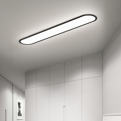 Ovale minimalistische Metalldeckenleuchte Ovalis