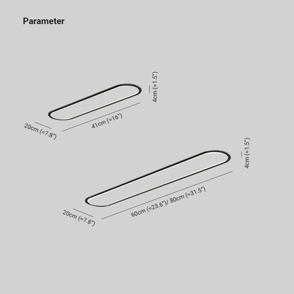 Ovale minimalistische Metalldeckenleuchte Ovalis