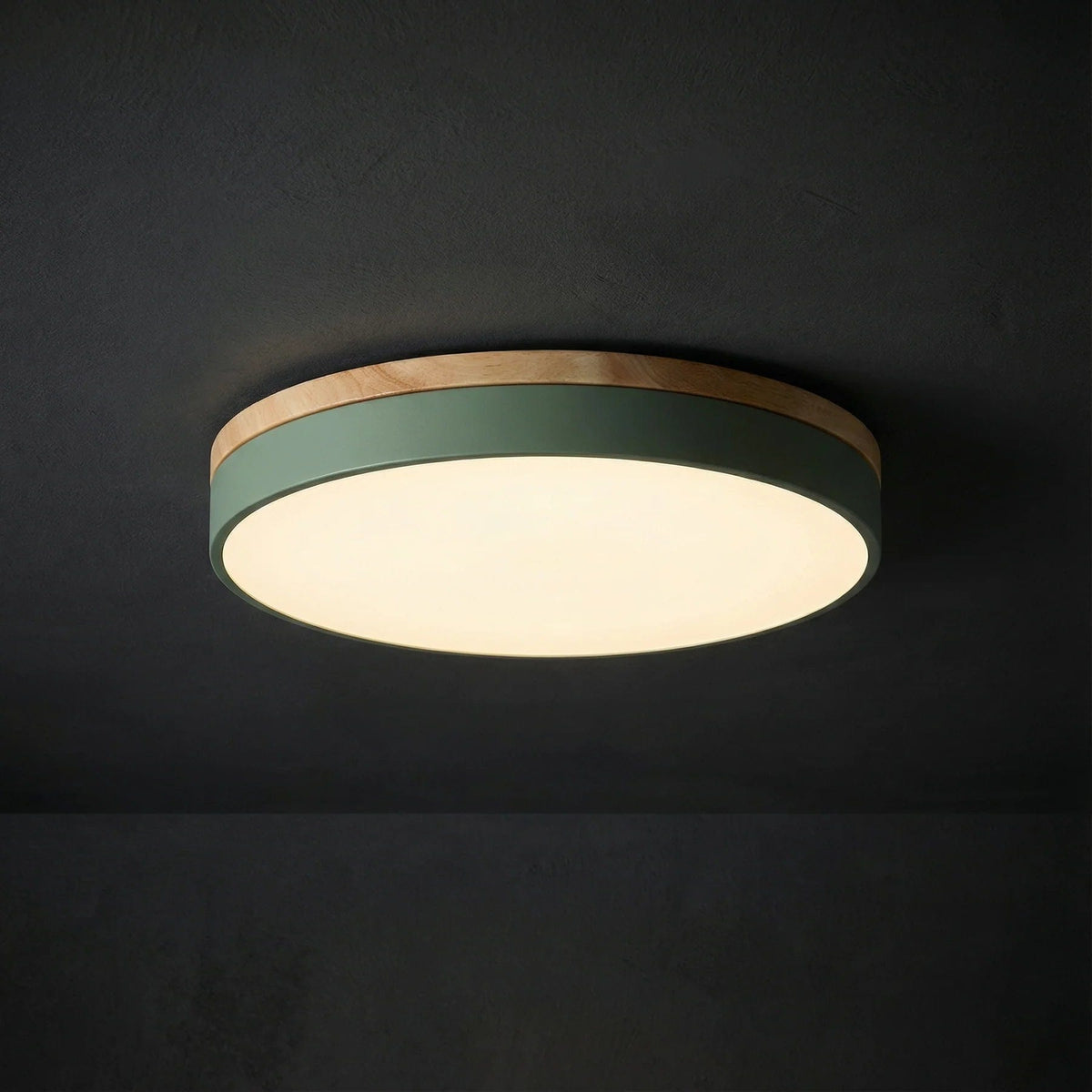 Dimmbares Deckenlicht mit Holzpaneel