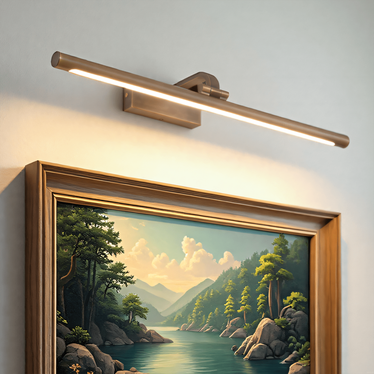 Verstellbare goldene Bilderleuchte